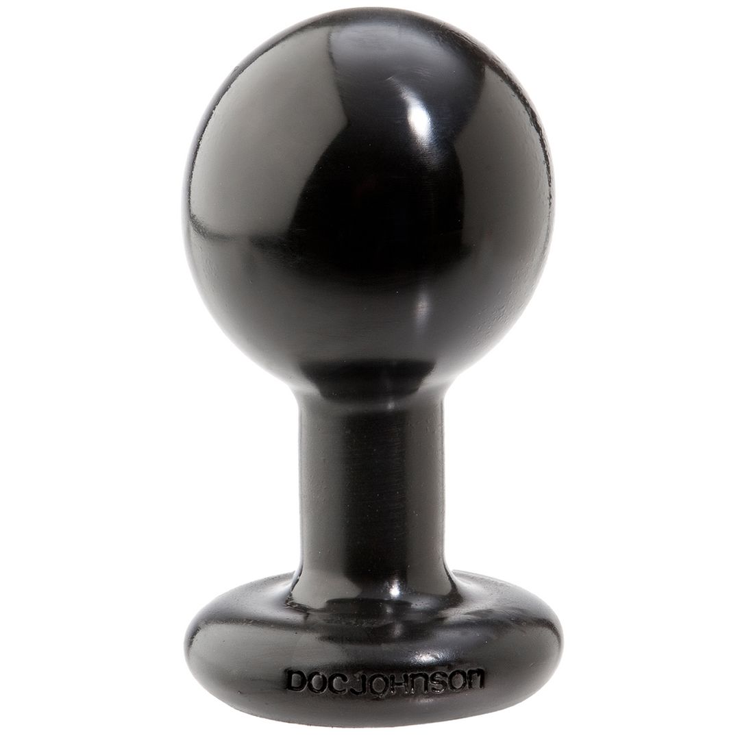 Doc Johnson The Classic - Round Butt Plug - Medium - Black
