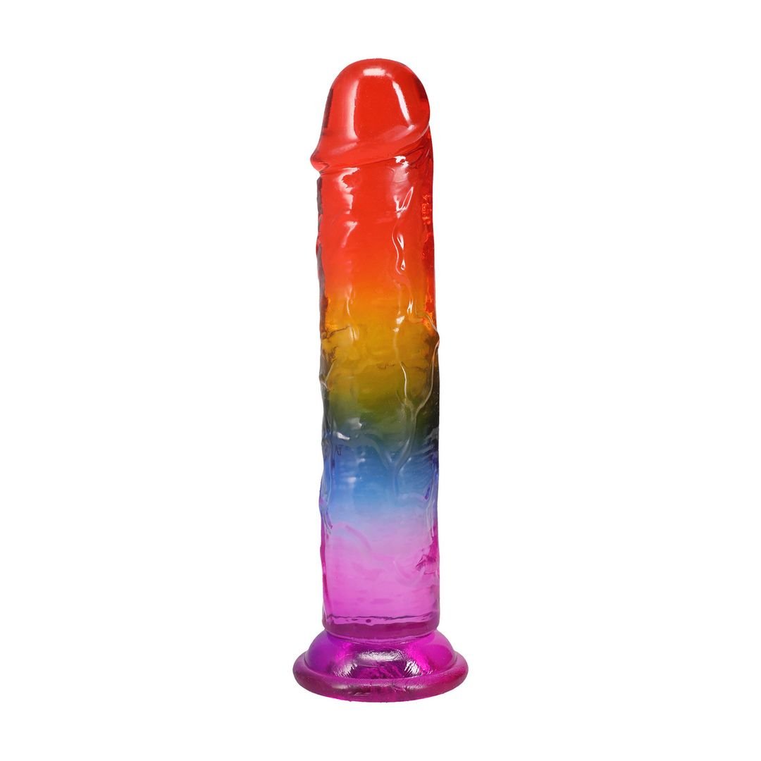 Doc Johnson Classic Dong - 21,6 cm - Regnbåge