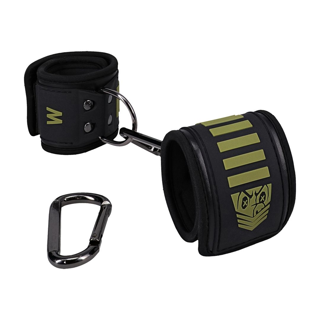Doc Johnson Tactical Wrist Cuffs - Black/Green