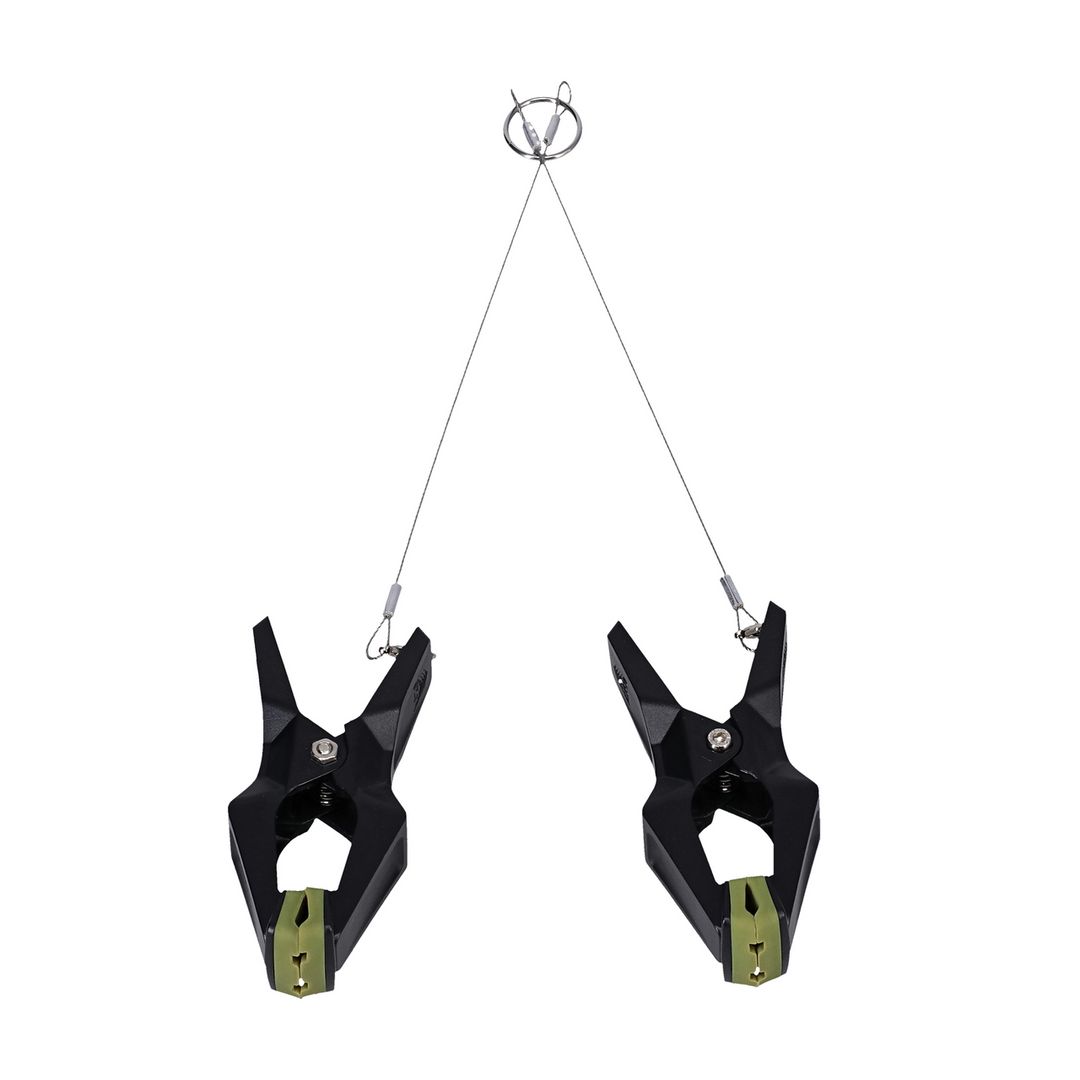 Doc Johnson Hardwire Hangers - Nänniklipsit - Musta/Vihreä