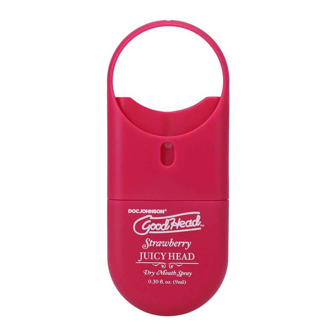 Doc Johnson Juicy Head - Spray na suchość w ustach To-Go - Truskawka - 9 ml