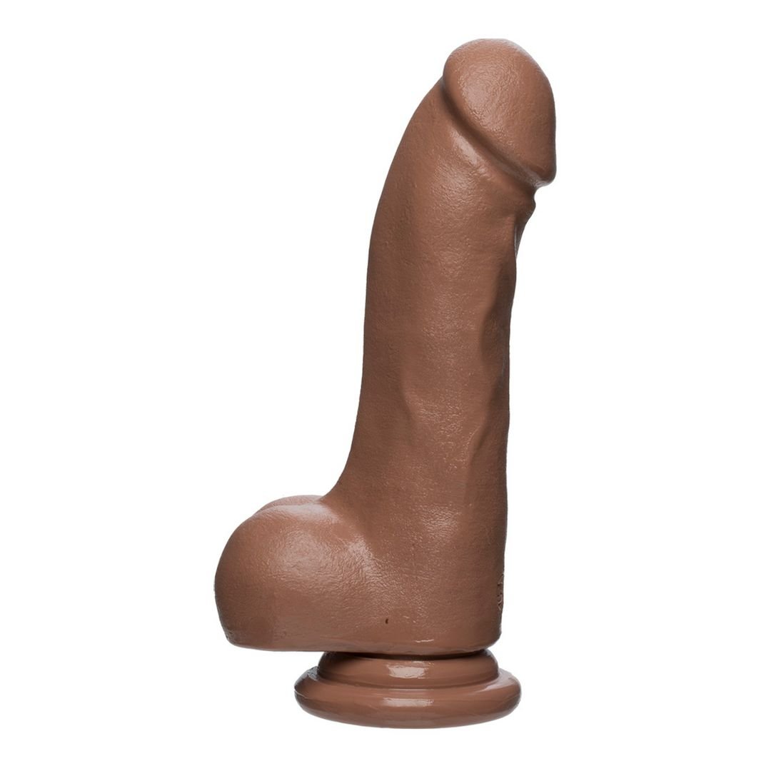 Doc Johnson Master D - Realistisk FIRMSKYN dildo med testikler - 18 cm