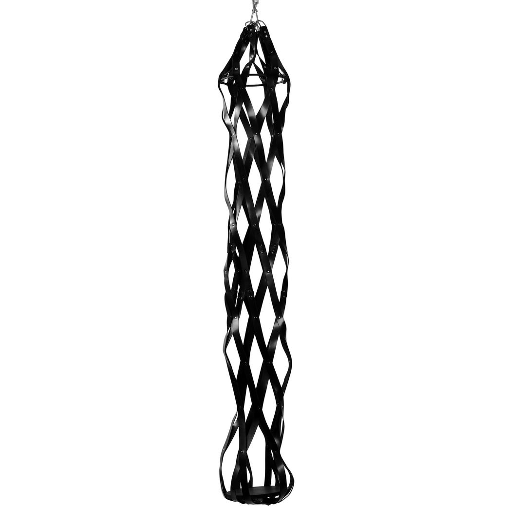 XR Brands Hanging Bondage Cage nahkaihihnoilla