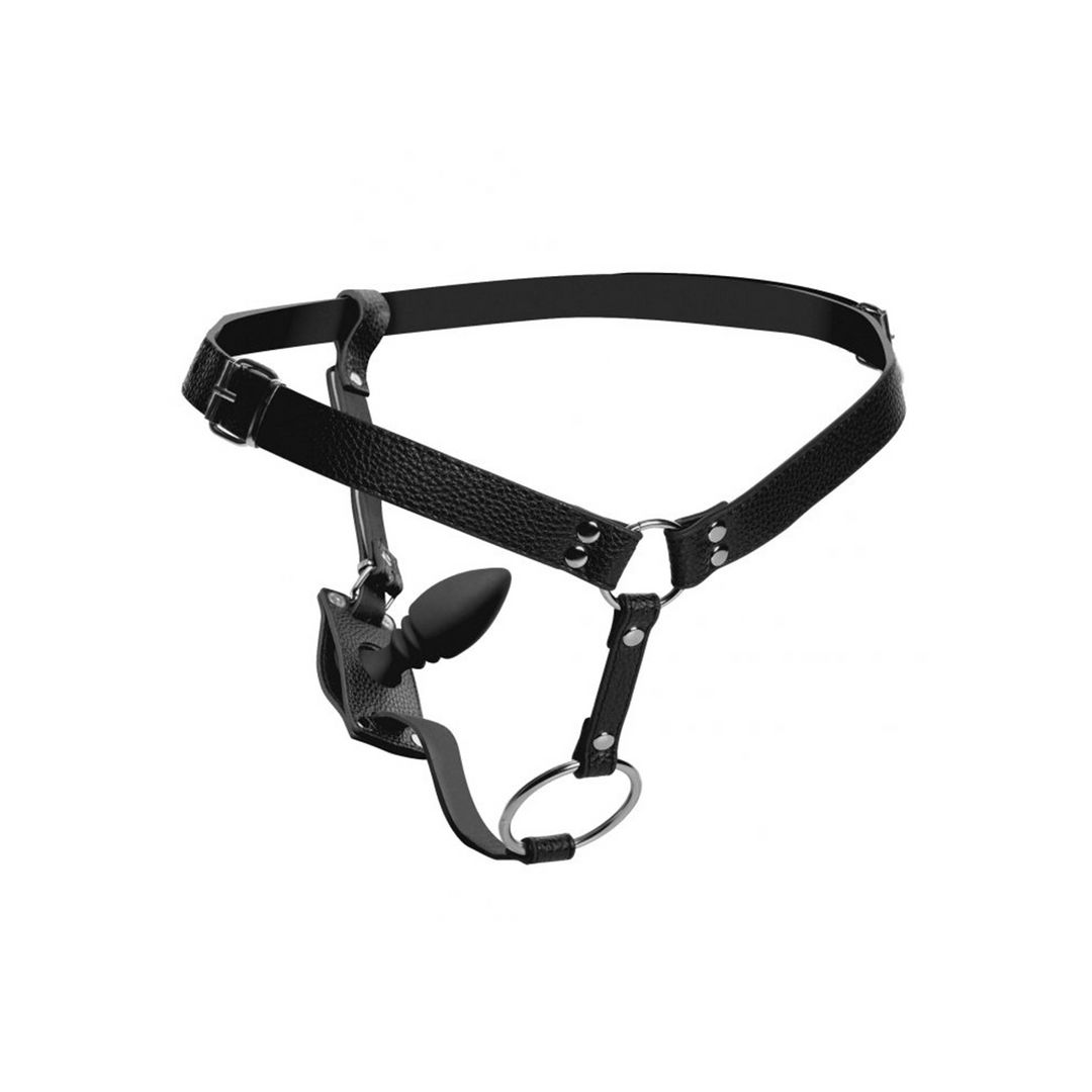 XR Brands harness for menn med analplugg i silikon