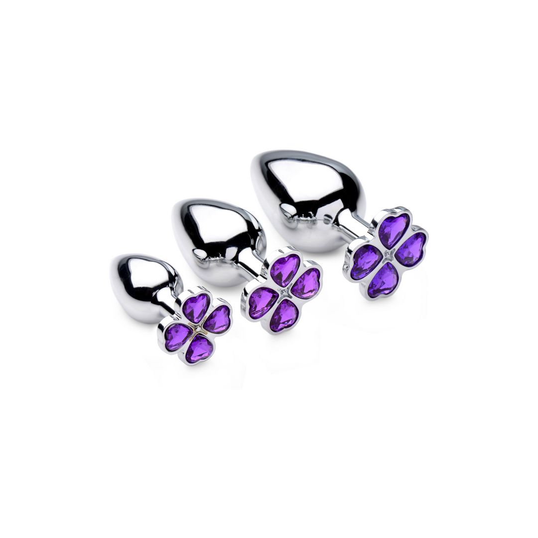 XR Brands Violet Flower - Buttplug-sæt - 3 dele
