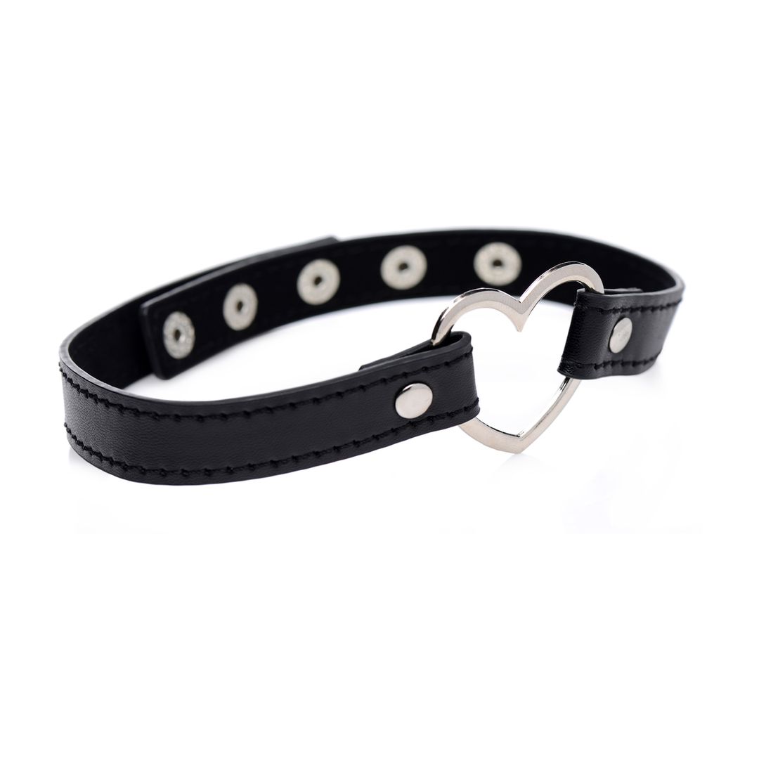 XR Brands Dark Heart - Kromisydän choker - Musta