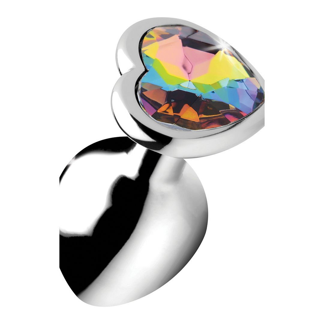 XR Brands Rainbow Prism - Heart Analplugg - Medium