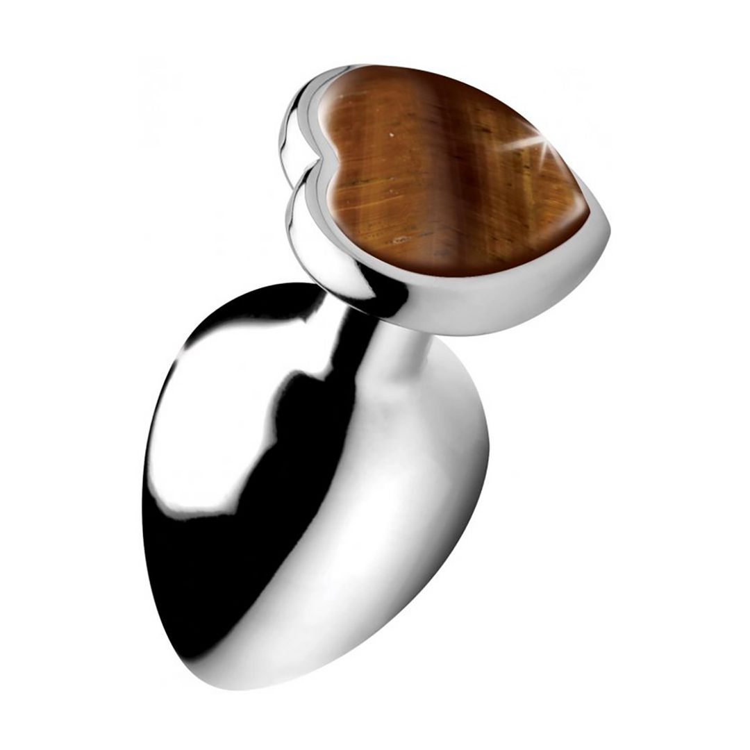 XR Brands Tiger Eye Heart - Plug anal bijou - Large