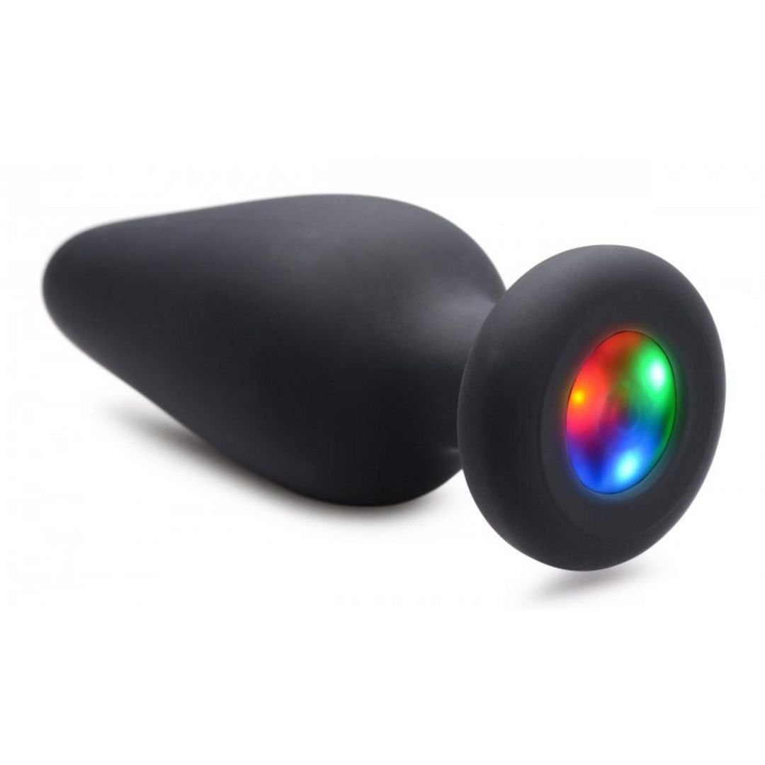 XR Brands Light-Up - Silikonowy korek analny - Medium