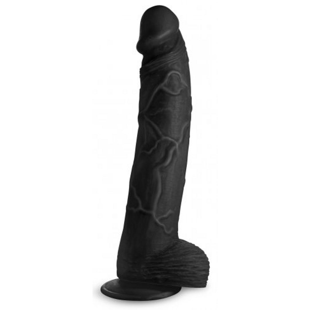 XR Brands Hung Harry - Dildo com Testículos - 30 cm - Preto