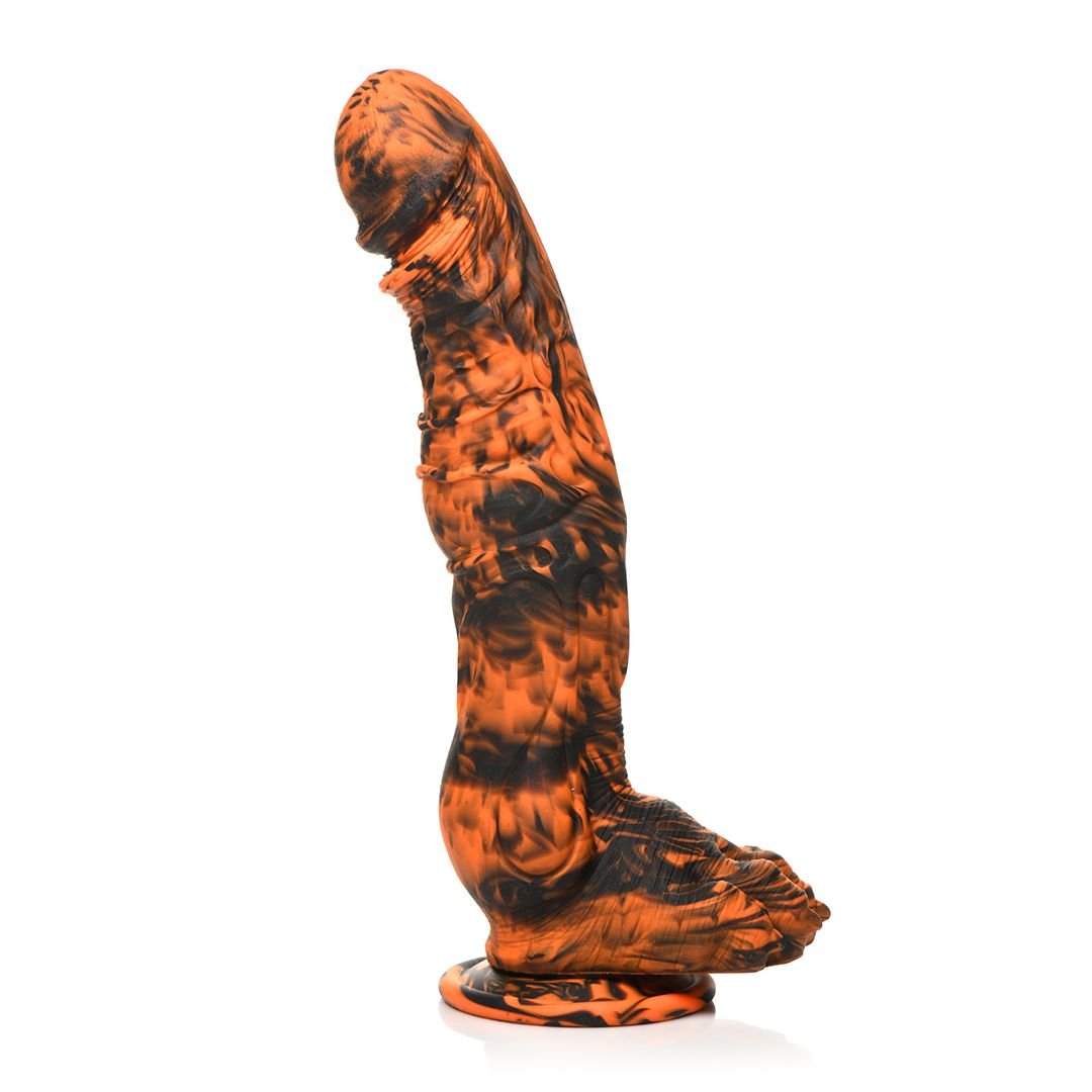 XR Brands Sabretooth - Dildo in Silicone - Arancione/Nero