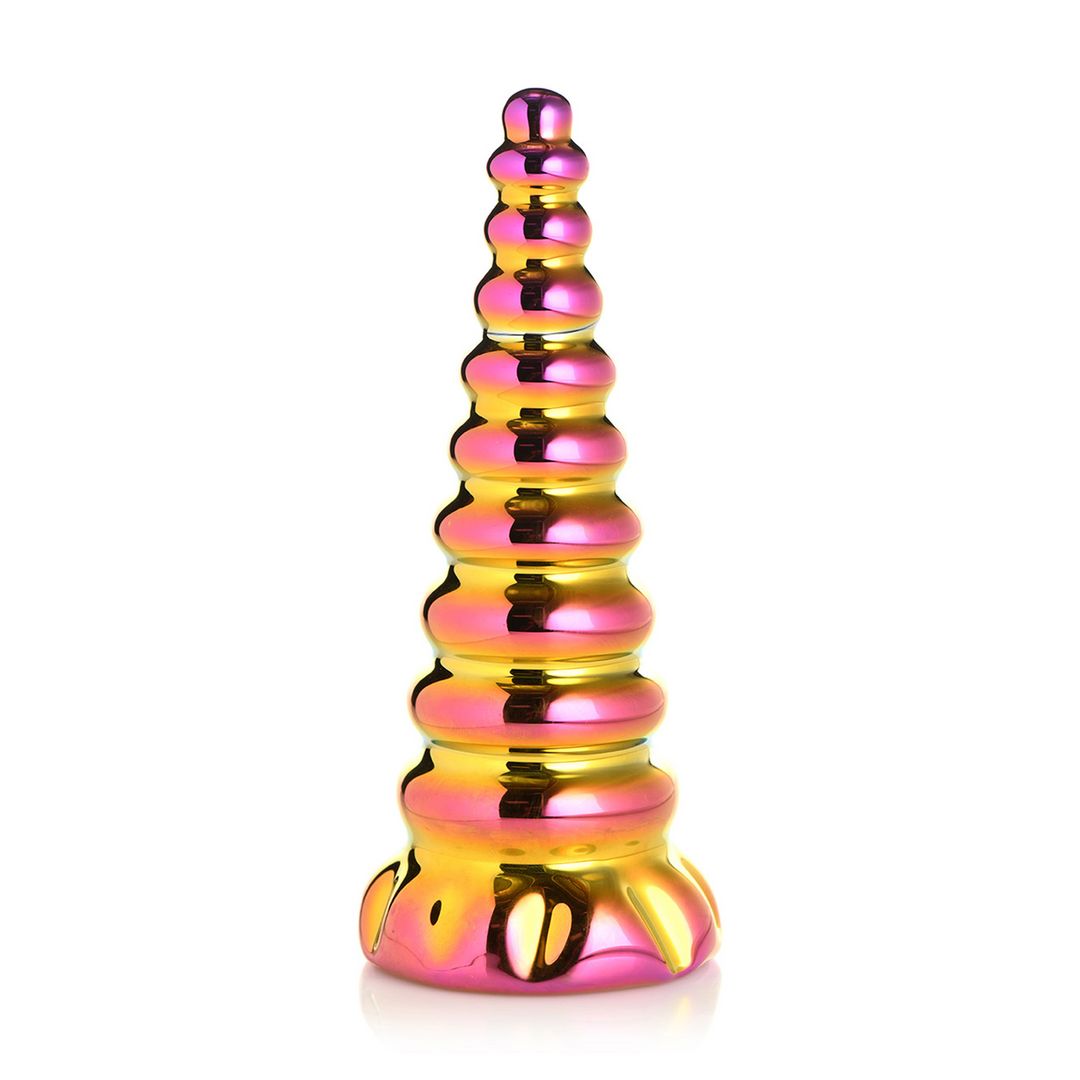 XR Brands Twilight - Gode en verre arc-en-ciel