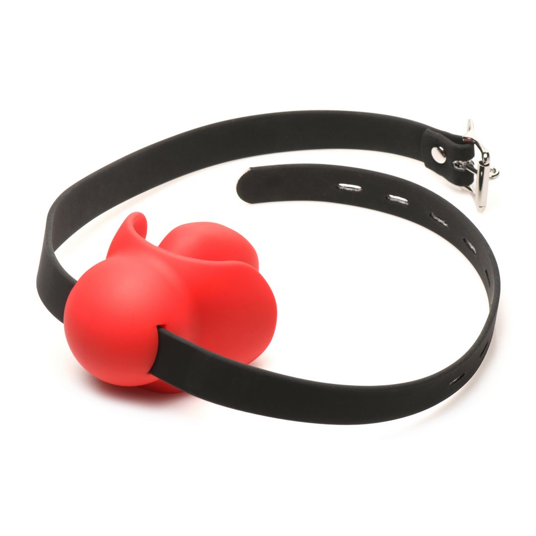 XR Brands Gag Order - Bâillon boule extrême en silicone - Rouge
