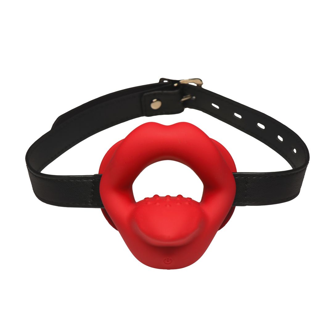 XR Brands Sissy - Bavaglio a Bocca Aperta Vibrante - Rosso