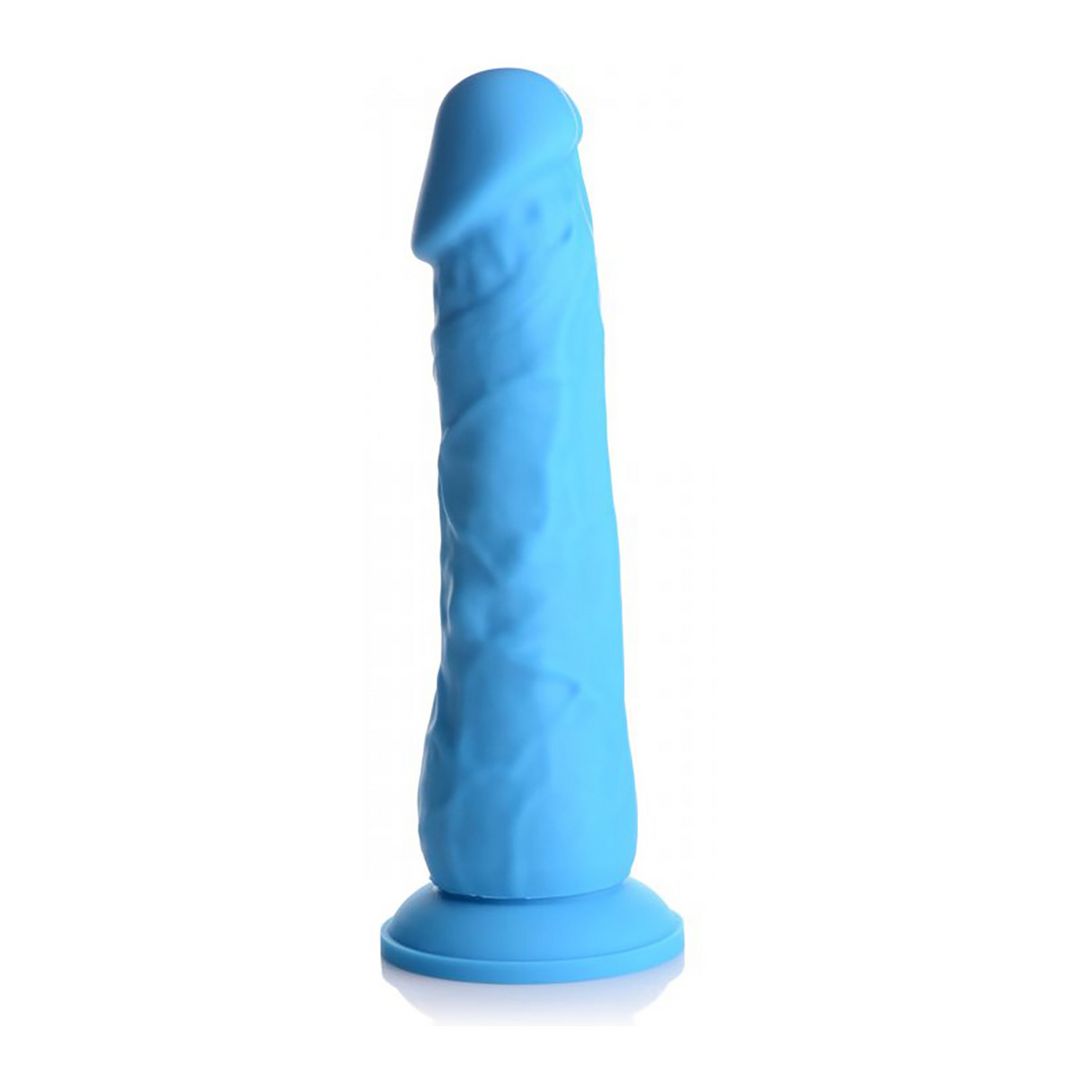 Curve Toys Lollicock - Silikon dildo uden kugler - 18 cm - Blå