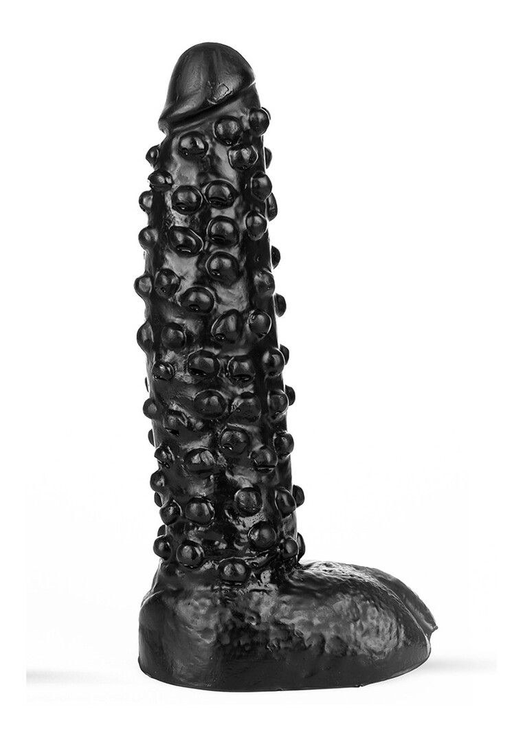 All Black Dark Crystal Dildo - 26,5 cm, Svart