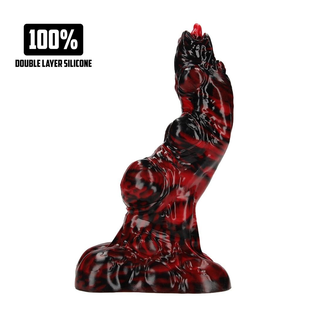 Fiction Cocks Hell Invader - Gode en silicone - Rouge/Noir