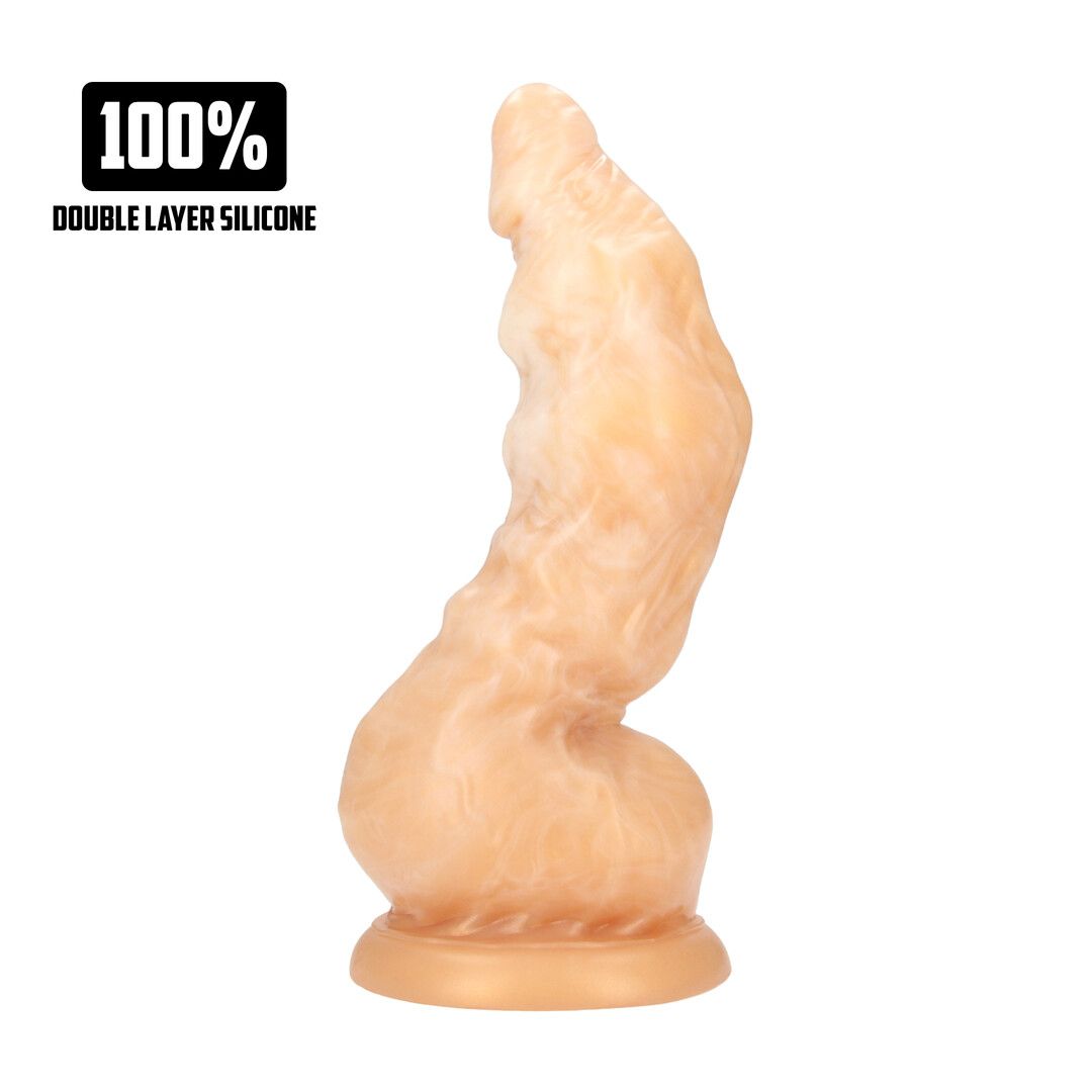 Fiction Cocks Golden Alien Invader - Silicone Dildo - Golden