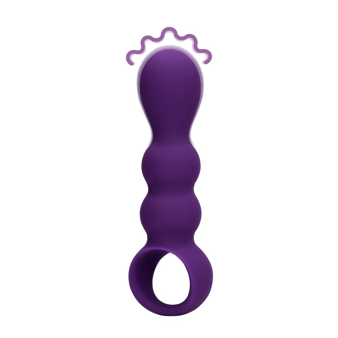 Loveline Dråbeformet Anal Vibrator - Klar Lilla