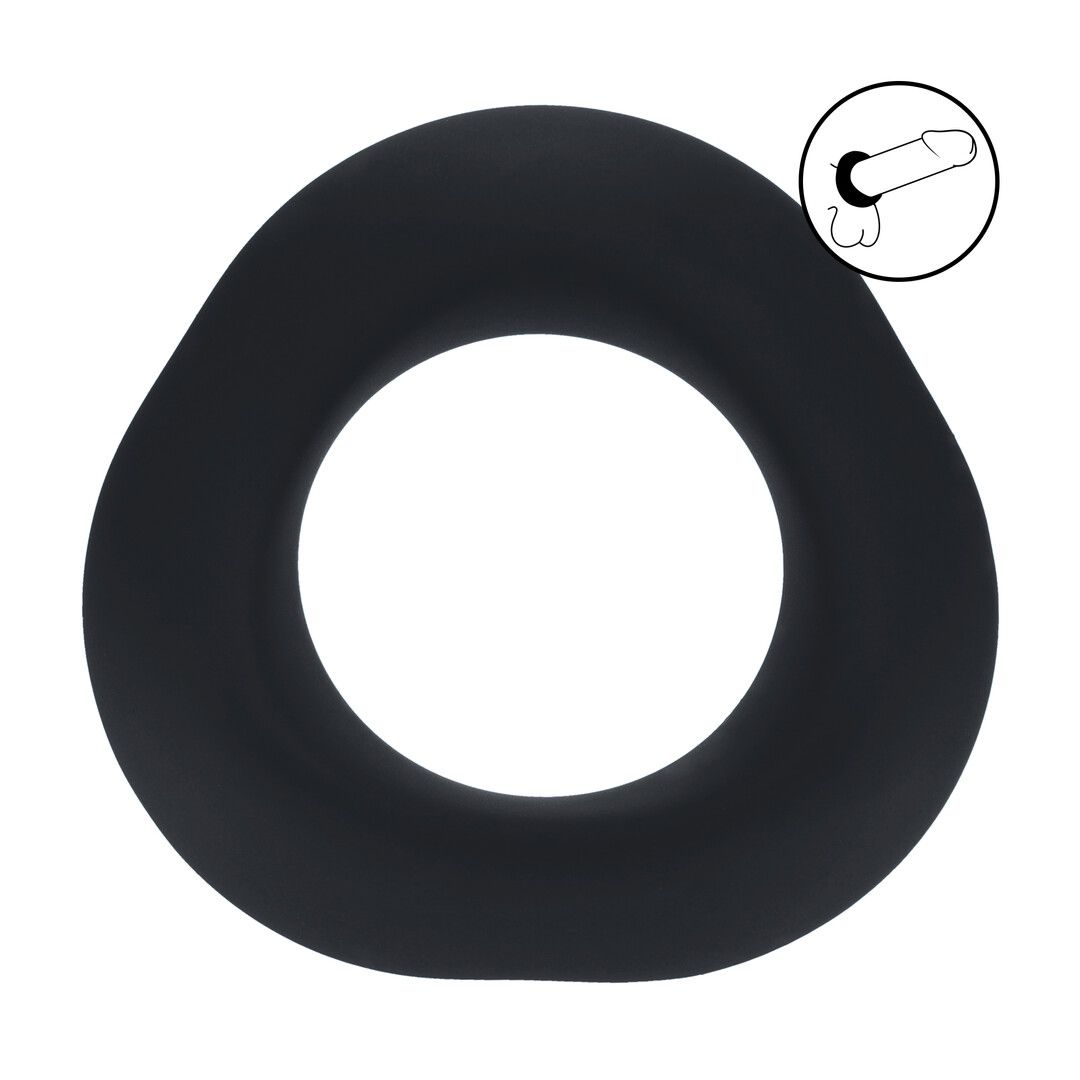 Levelz Ergo Liquid Silicone Cockring - Black