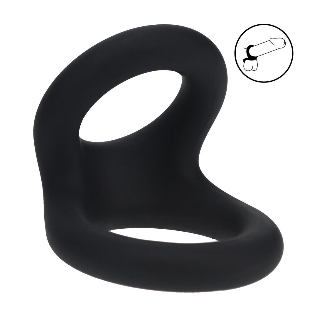 Levelz Double O Cockring em Silicone - S - Preto