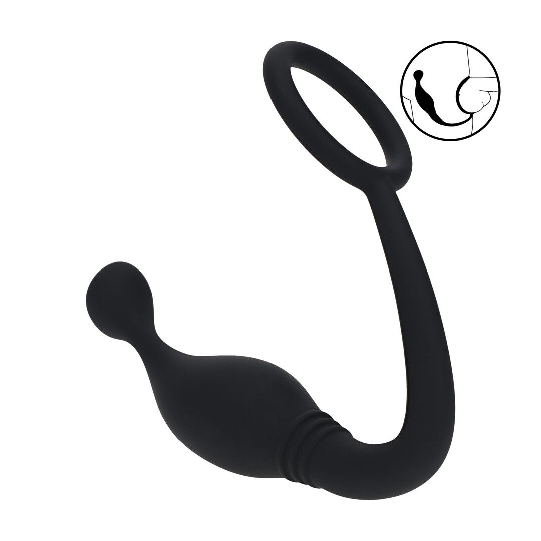 Levelz Cockring in Silicone con Stimolatore Prostatico - L - Nero