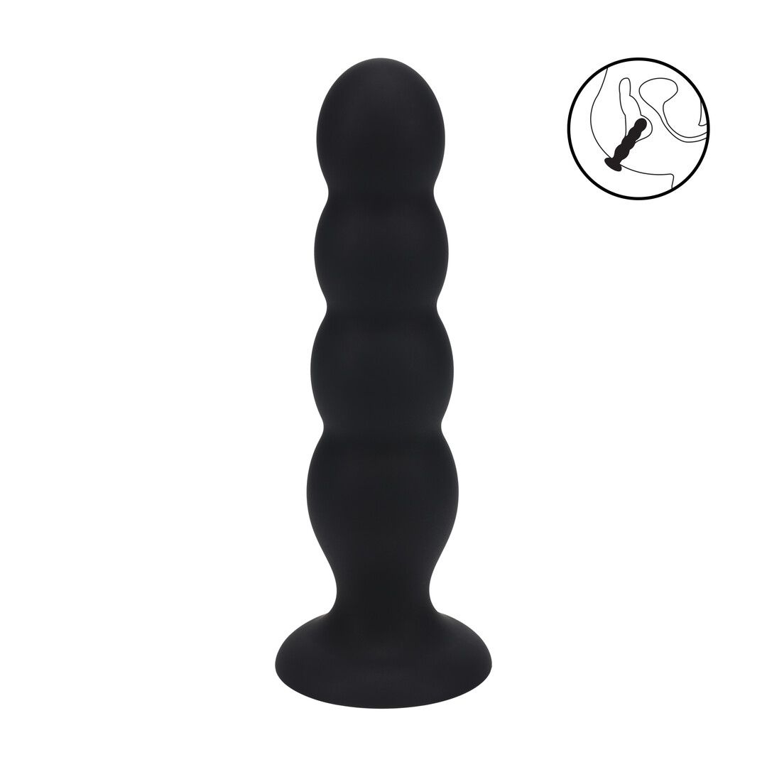 Levelz Quad Rattle Plug anal en silicone liquide - XL - Noir