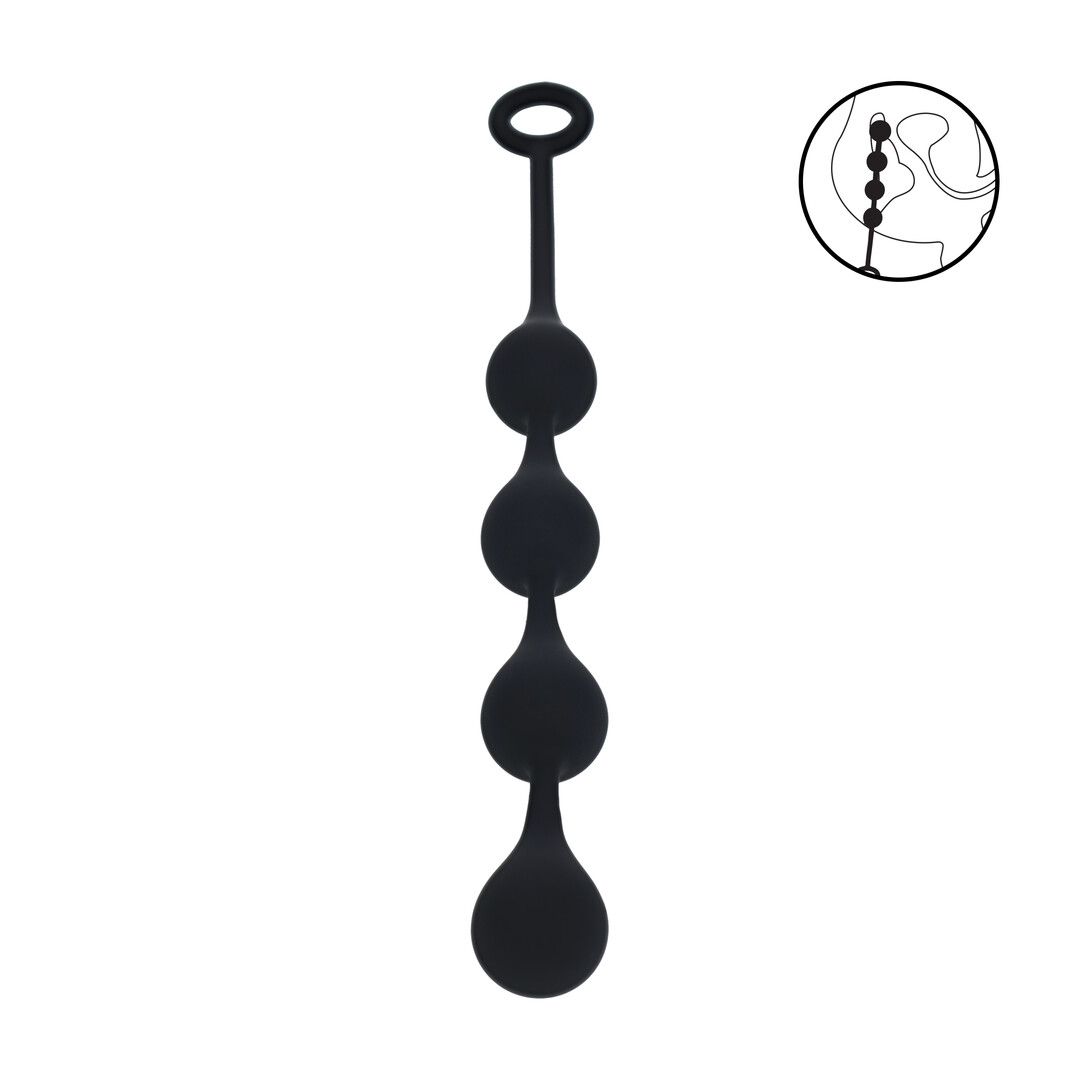 Levelz Waterdrop Palline Anali in Silicone - M - 30mm - Nero