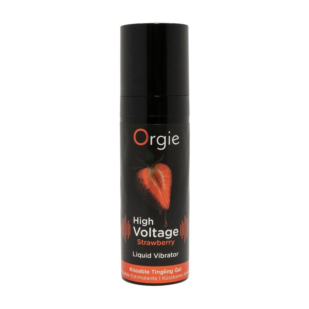 Orgie High Voltage - Flydende vibrator - Jordbær - 15 ml