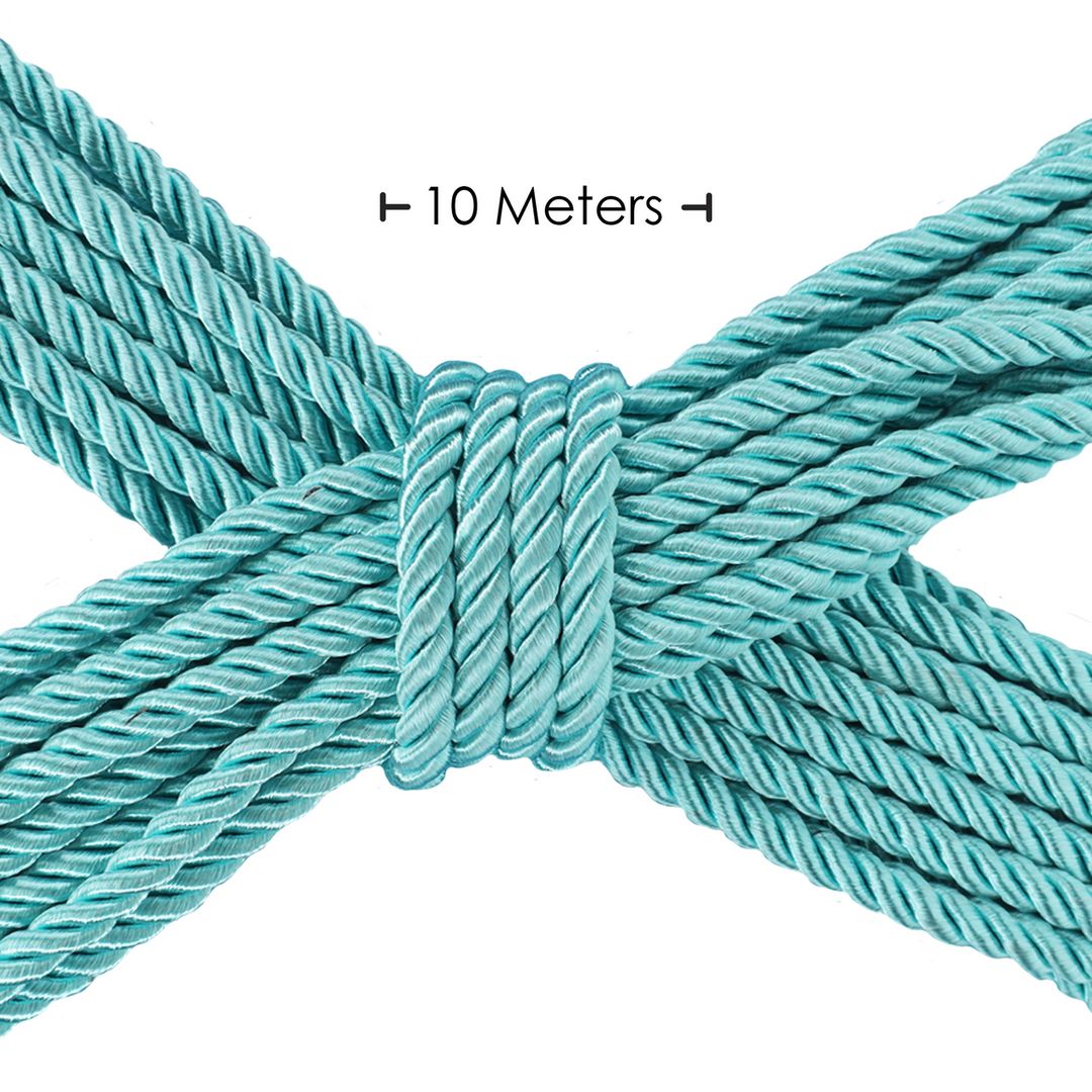 Ouch! Polyester Bondage Rope - 10 m - Blue