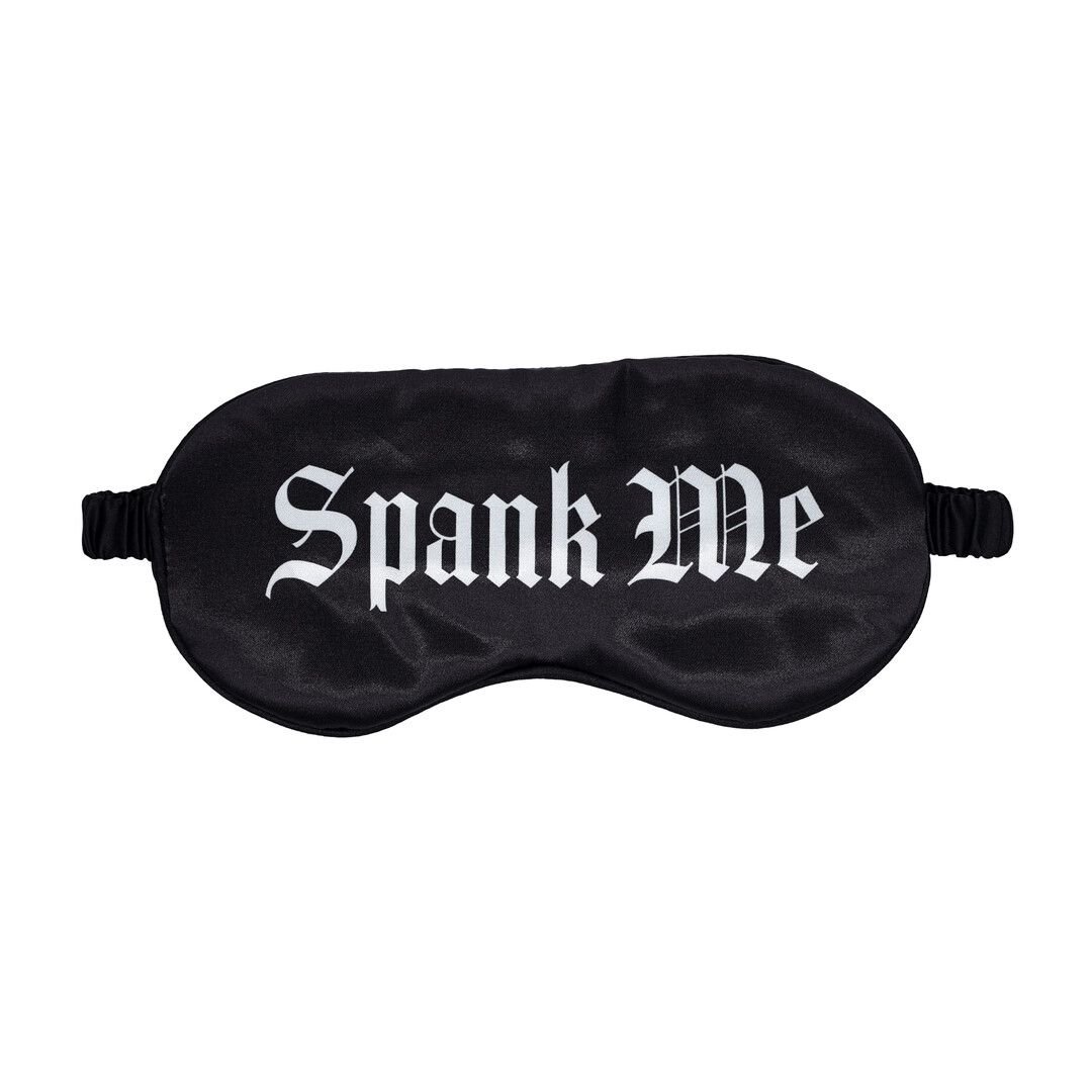 Ouch! Spank Me - Maschera in Raso Stampata - Nero