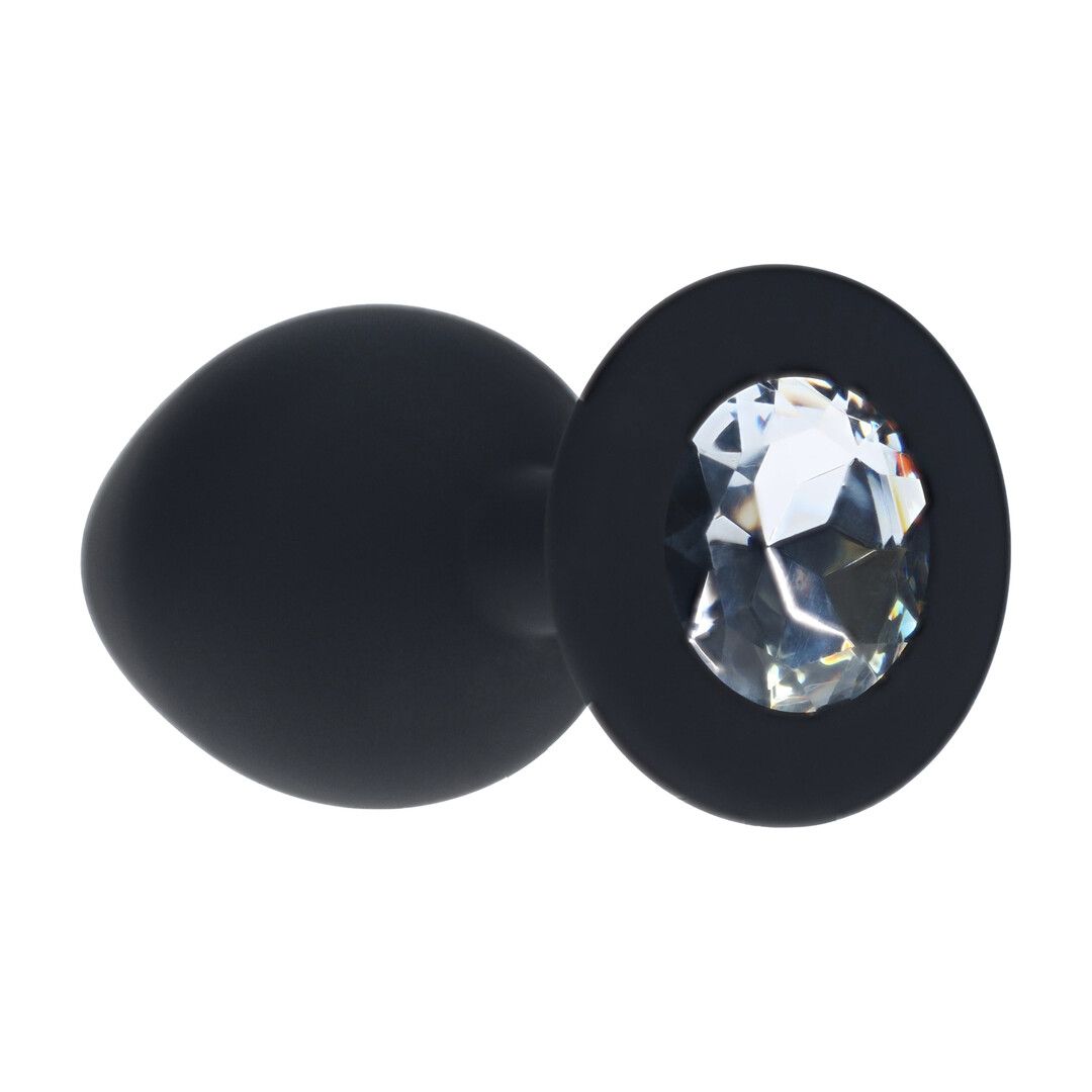 Ouch! Plug Anale Diamond Intercambiabile Medio - Nero