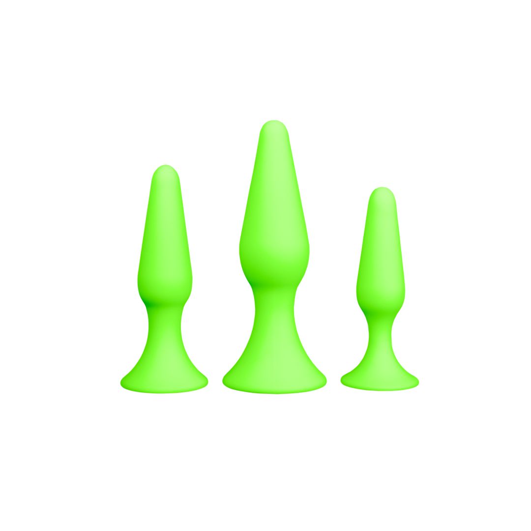 Ouch! Butt Plug Set - Glow in the Dark