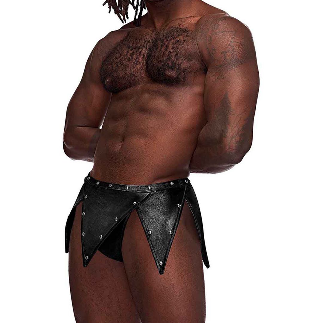 Male Power Eros - Saia Gladiador com Thong Anexado - L/XL - Preto