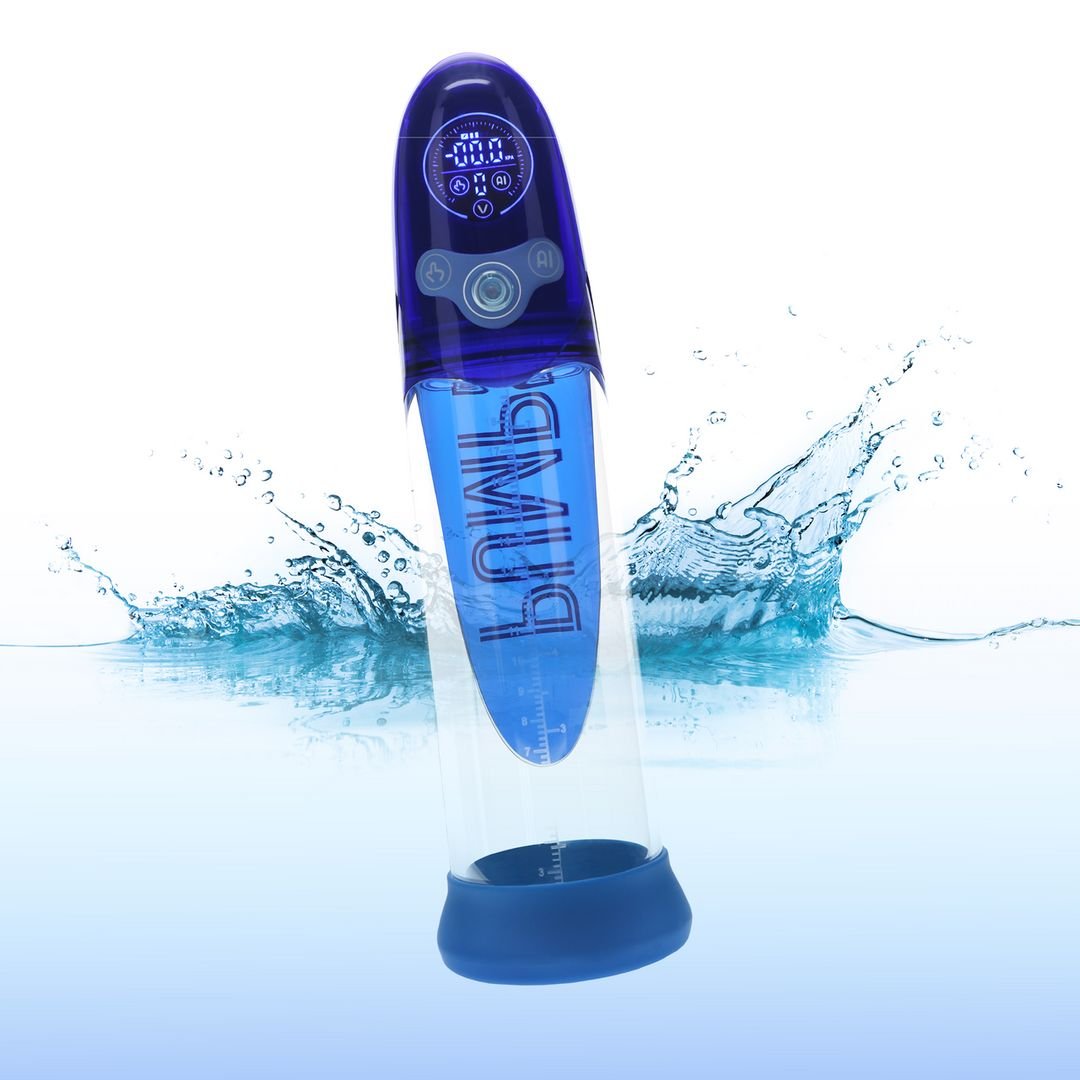 Pumped Aqua-Pro - Automatisk penispumpe til brug under vand - Med AI - Blå