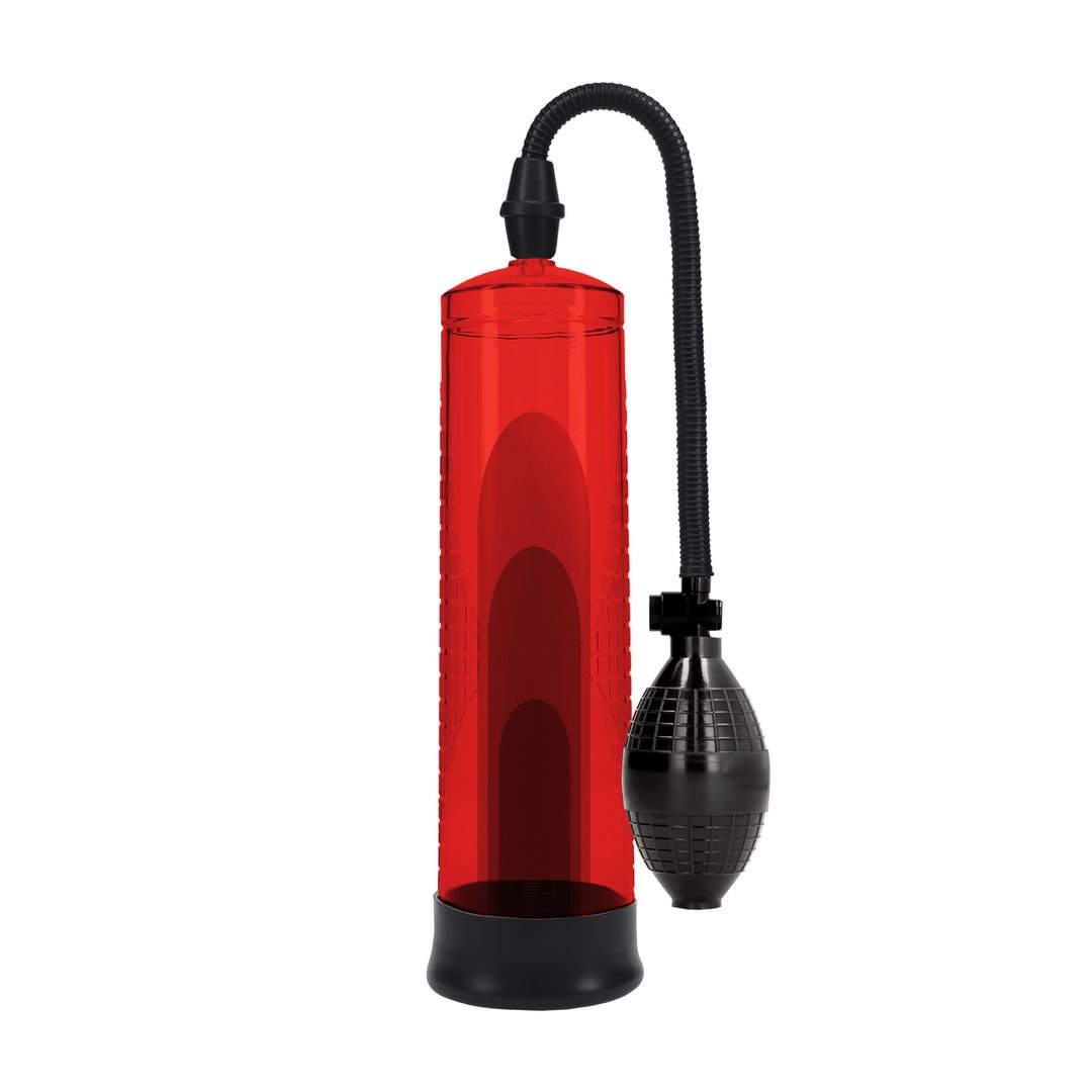 Pumped Basic Pump 1 - Wodoodporna pompka do penisa - Czerwony