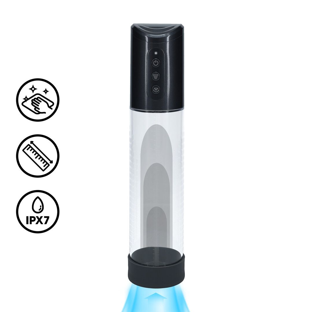 Pumped HyperPump - Rechargeable Penis Pump - Gun Metal
