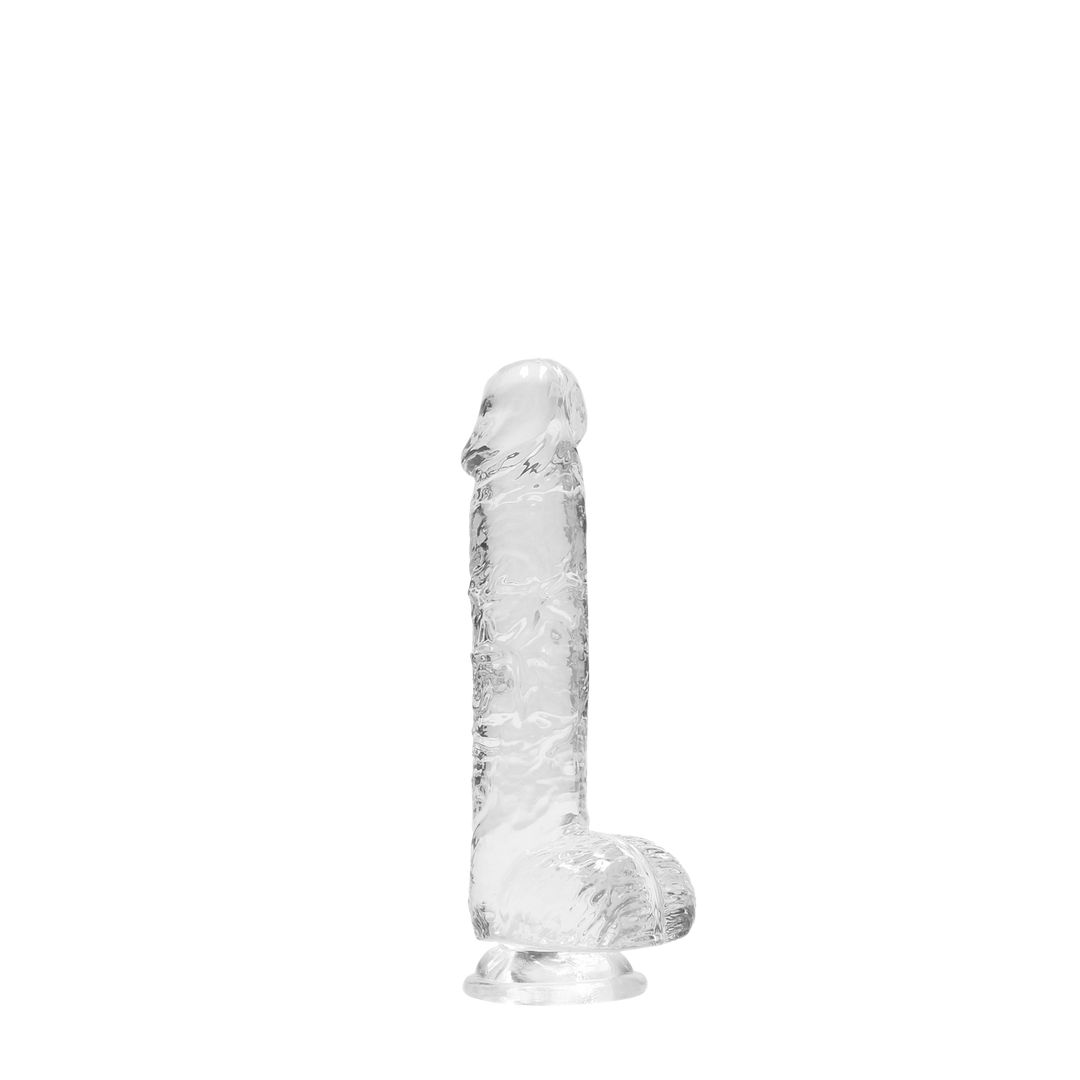 RealRock Realistic Dildo with Balls - 15 cm - Transparent