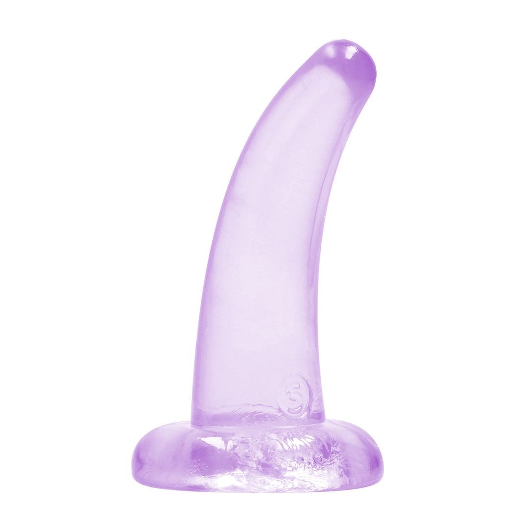 RealRock dildo imukupilla - 11,5 cm - violetti