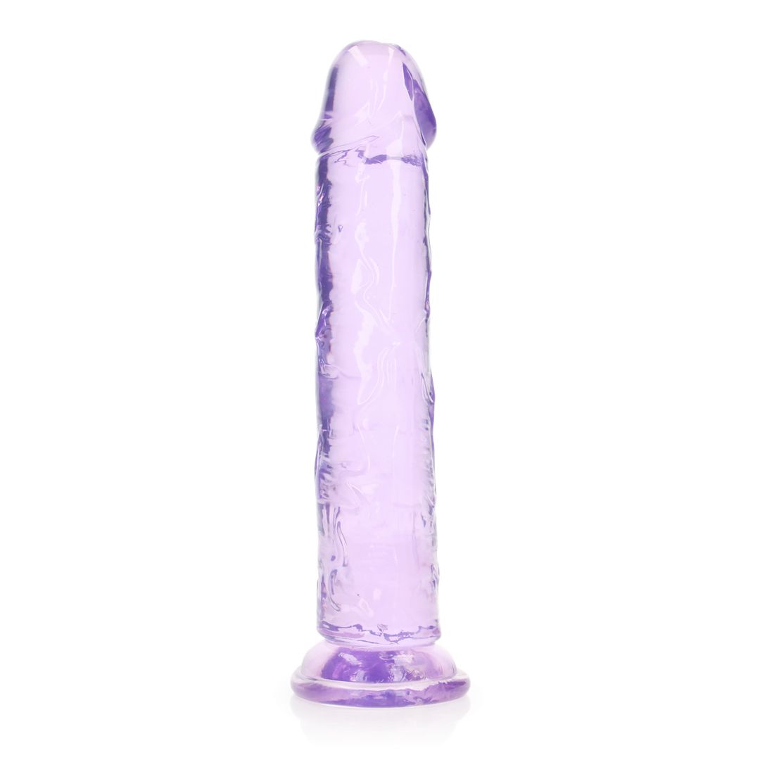 RealRock rett realistisk dildo med sugekopp - 23 cm - Lilla