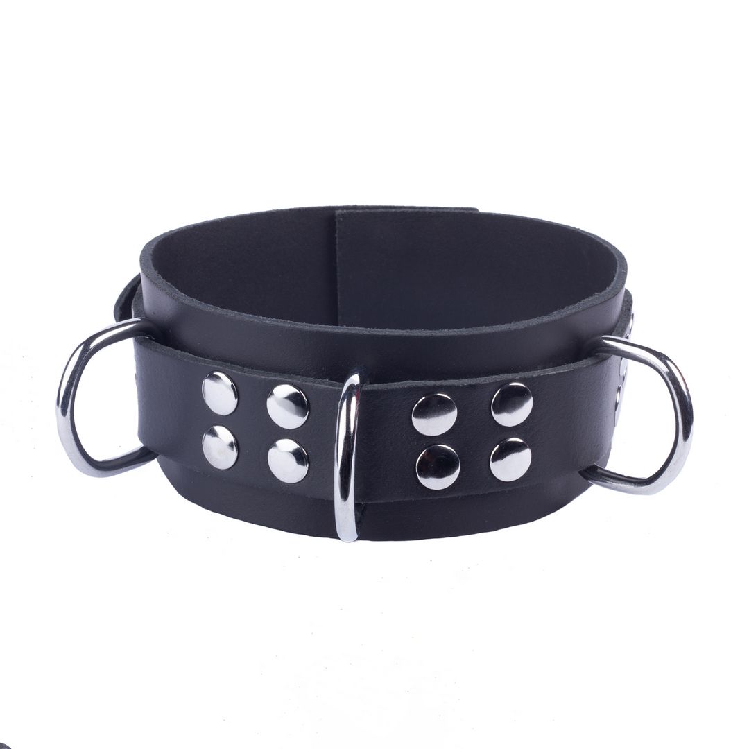 Red Leather Ultra Leather Necklace - Black