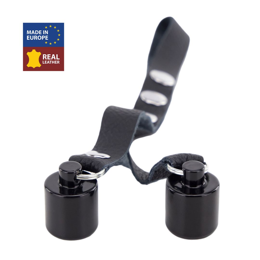 Red Leather Poids ballstretcher en cuir 2 x 50 g - Noir