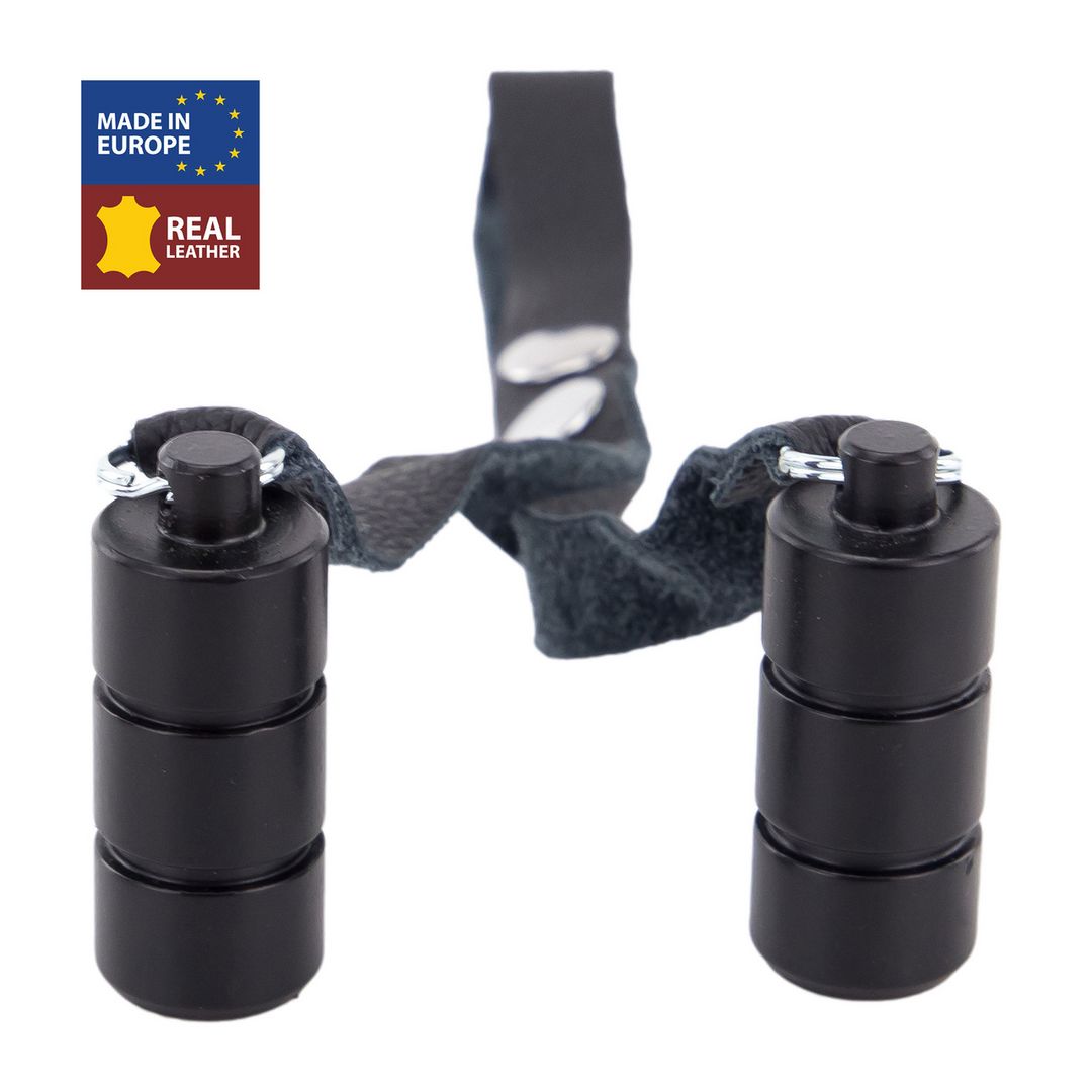 Red Leather Vikter för ballstretcher i läder 2 x 100 g - Svart