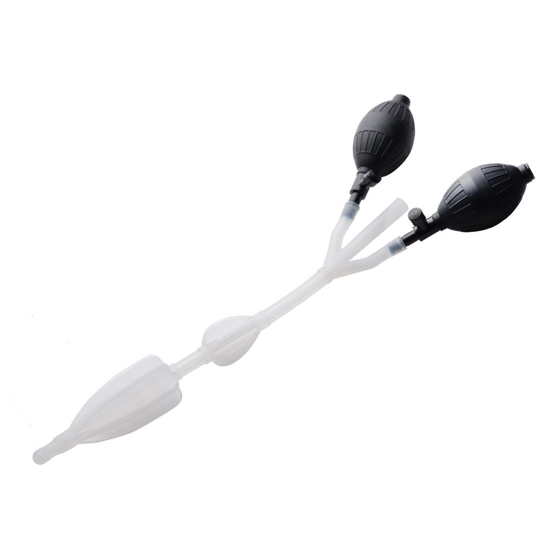XR Brands Silicone Anal Catheter with Bulbs