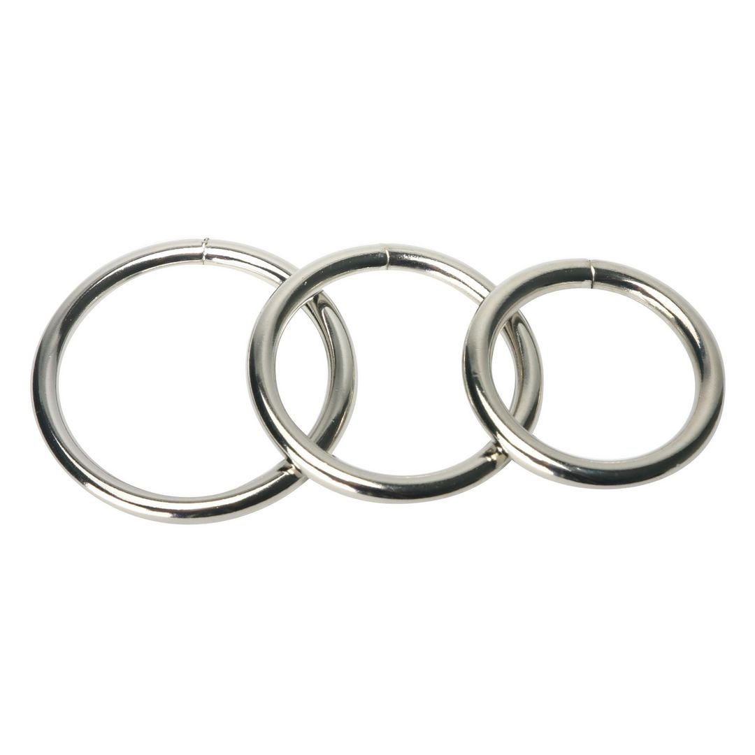 XR Brands Trine - Zestaw stalowych cockringów