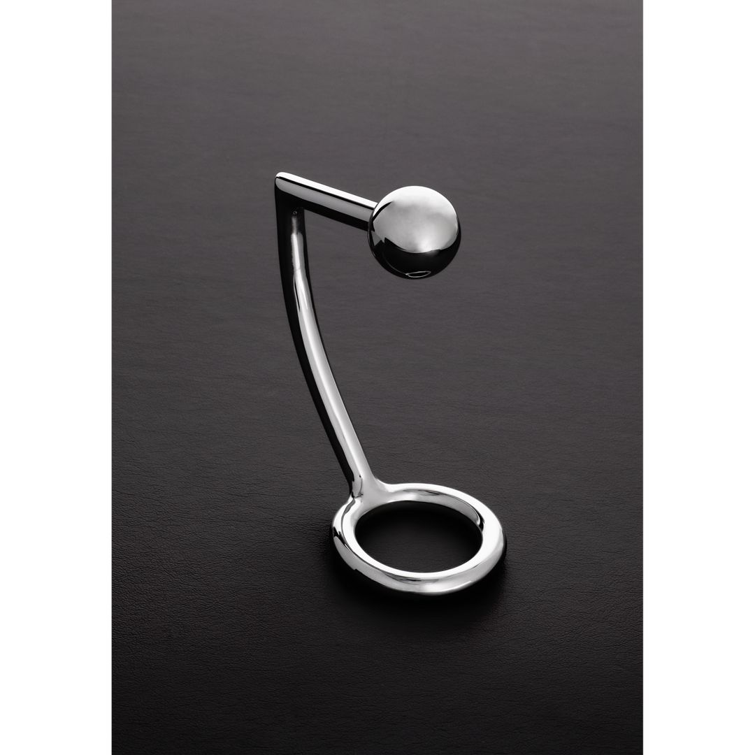 Steel by Shots Intruder Cockring con Pallina Anale - 50/30 mm