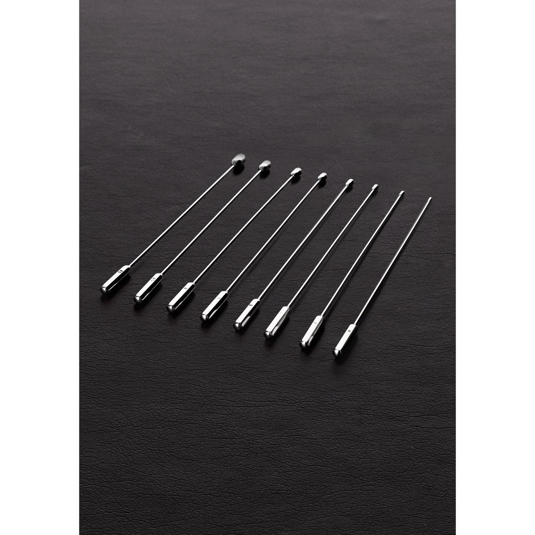 Steel Rosebud Urethral Sounds - 8 Pieces