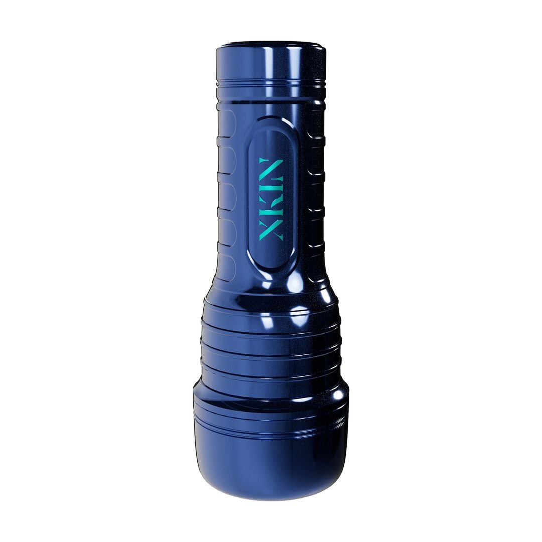 XKIN Metallix - Axel Steel - Torch Masturbator - Mouth - 570g - Blue/Brown
