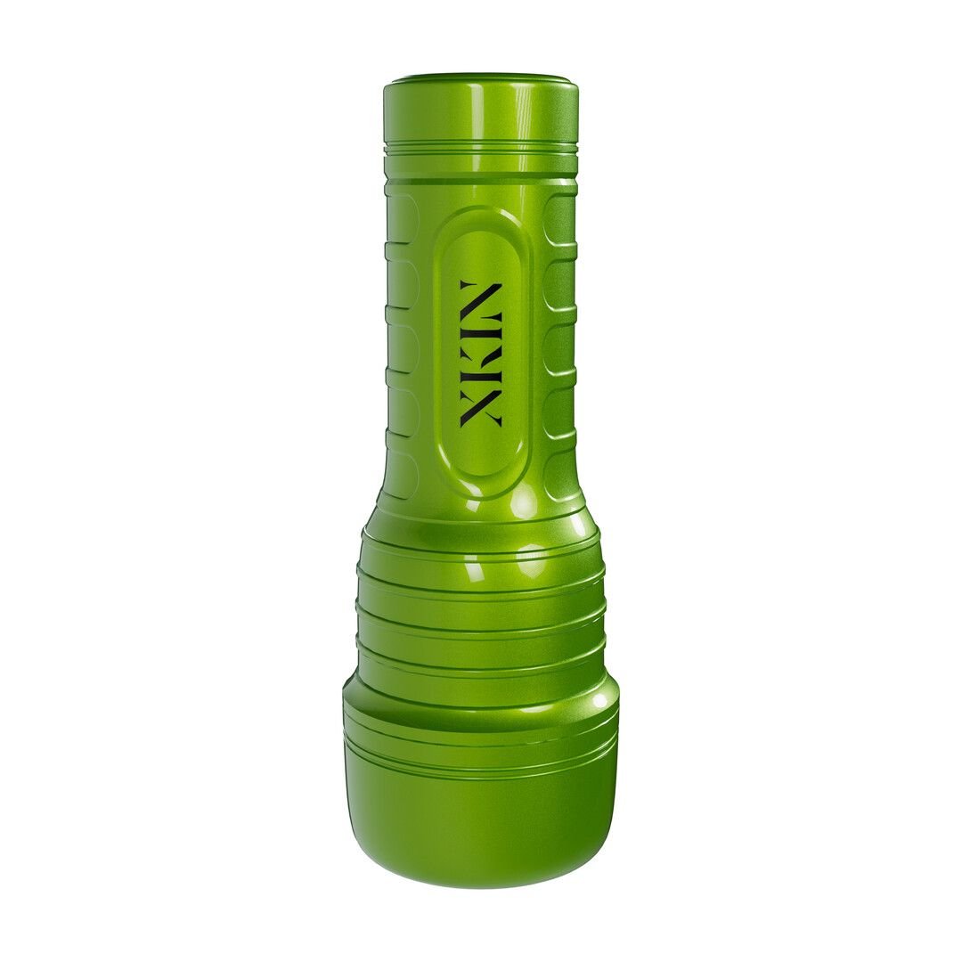 XKIN Metallix - Lyv Royale - Vibrerende Torch Masturbator med sug - Mund - 660g - Grøn/Brun