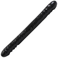 Doc Johnson Veined Double Header - Dubbeldildo - 45 cm - Svart